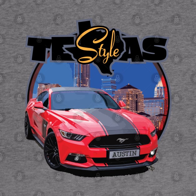 Texas Style Mustang Austin by CamcoGraphics